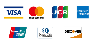 クレジットカード：Visa、Mastercard、JCB、American Express、UnionPay、Diners Club、Discover